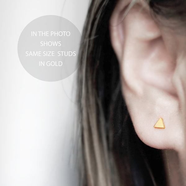 Geometric Stud Earrings - Mix & Match - Titanium - Titanium Anodized