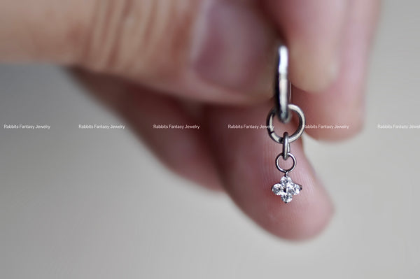 Crystal Titanium Dangle Earring