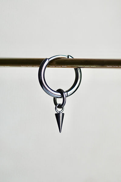 Cone Drop Earring - Titanium