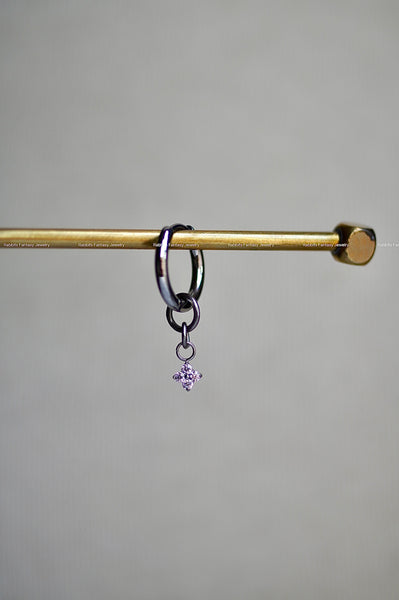 Crystal Titanium Dangle Earring