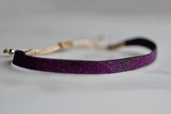 Woven Bracelet - Black Pink