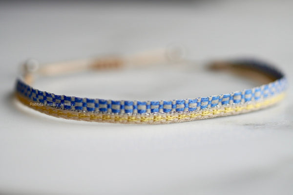 Woven Bracelet - Blue Gold