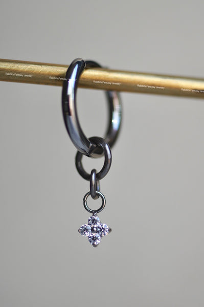 Crystal Titanium Dangle Earring