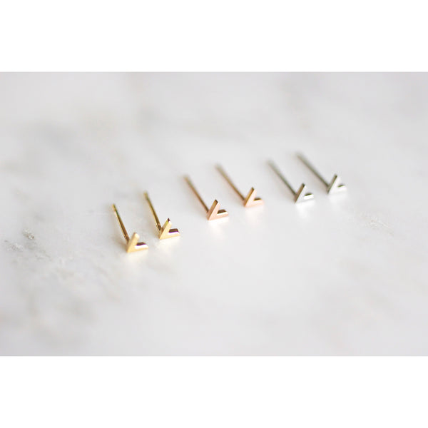 Tiny Arrow Stud Earrings - 3 colours