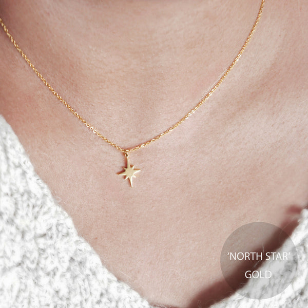 North Star Necklace - rose gold
