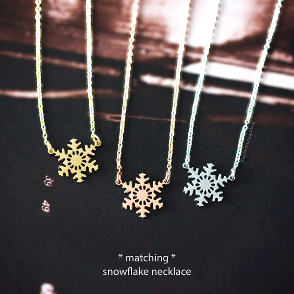 Snowflake Stud Earrings - 3 colours