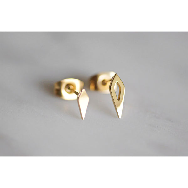 Spike Stud Earrings - Minimalist Jewelry, For Sensitive Ears – Rabbits ...